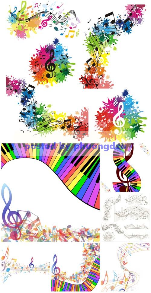 Musical elements, notes vector  5