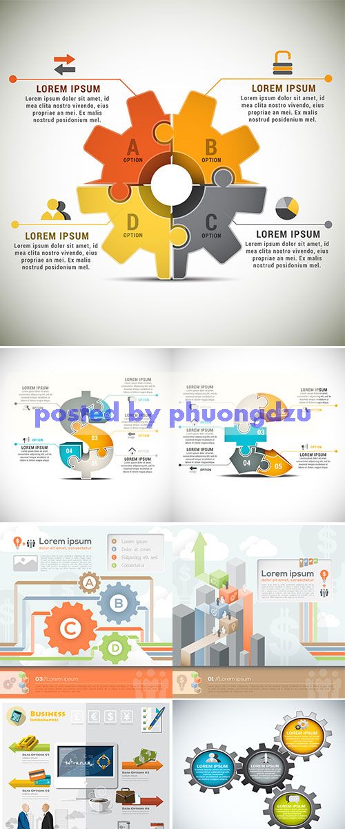 Stock: Modern business infographics graphic design layout 3