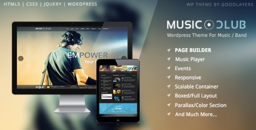 Download Nulled Music Club v1.04 - Music, Band, Club, and Party WordPress Theme