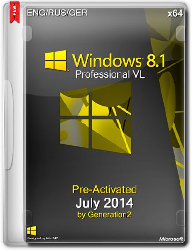 Windows 8.1 Professional VL x64 July 2014 By Generation2 (ENG/RUS/GER)