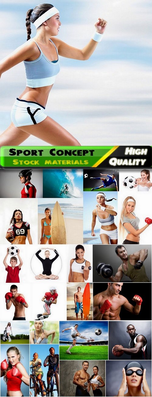 Set of sports beautiful people stock images - 25 HQ Jpg