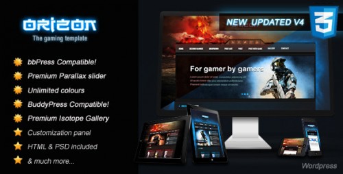 Download Nulled Orizon - The Gaming Template WP version