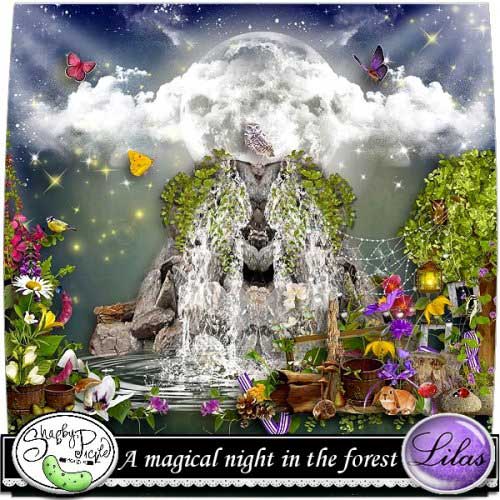Сказочный скрап-комплект - Волшебная ночь в лесу