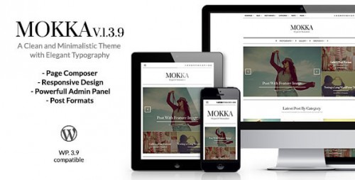 Nulled Mokka v1.3.8 - Themeforest Minimal & Elegant WordPress Blog