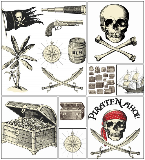 Piraten-Design-Elementes - vector stock