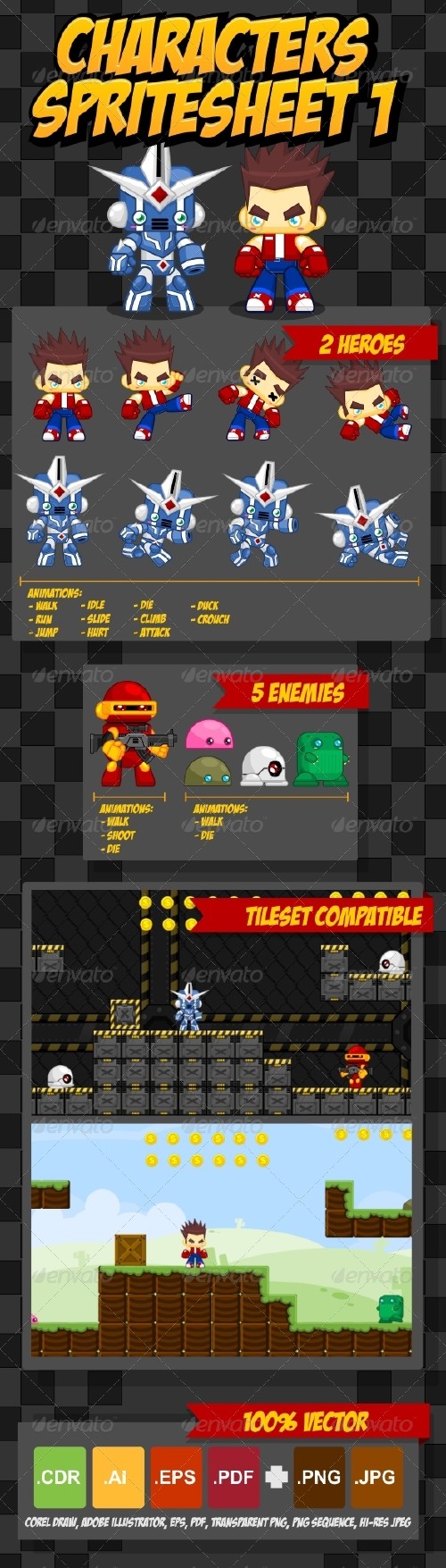 GraphicRiver Characters Spritesheet 5089398