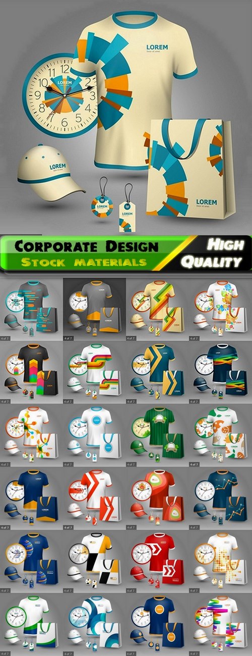 Stationery Corporate Design elements in vector from stock #4 - 25 Eps