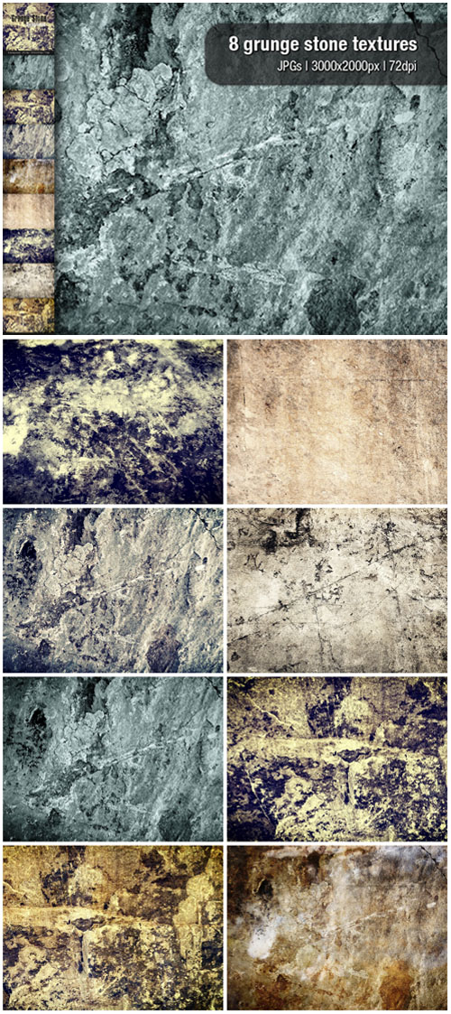 8 Grunge Stone Background Textures