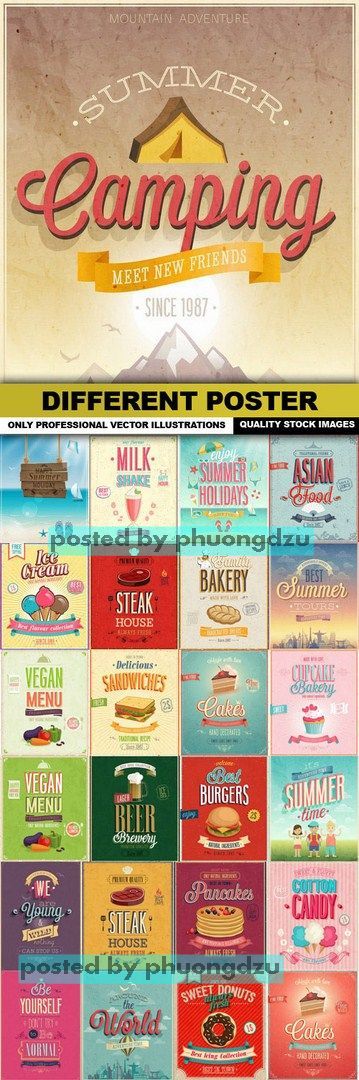 Different Poster vector set 1