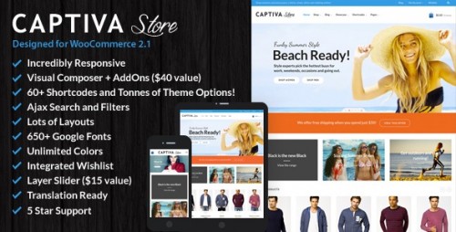 Nulled Captiva - Responsive WordPress WooCommerce Theme