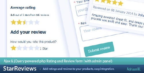 CodeCanyon - StarReviews - Ajax & jQuery rating and review form