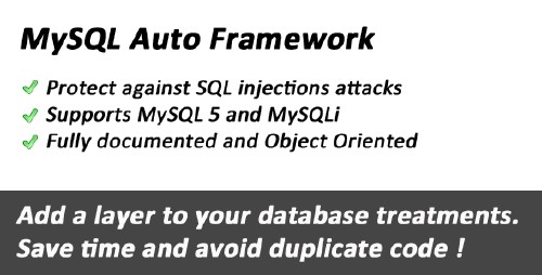 CodeCanyon - MySQL database Auto Framework v1.0