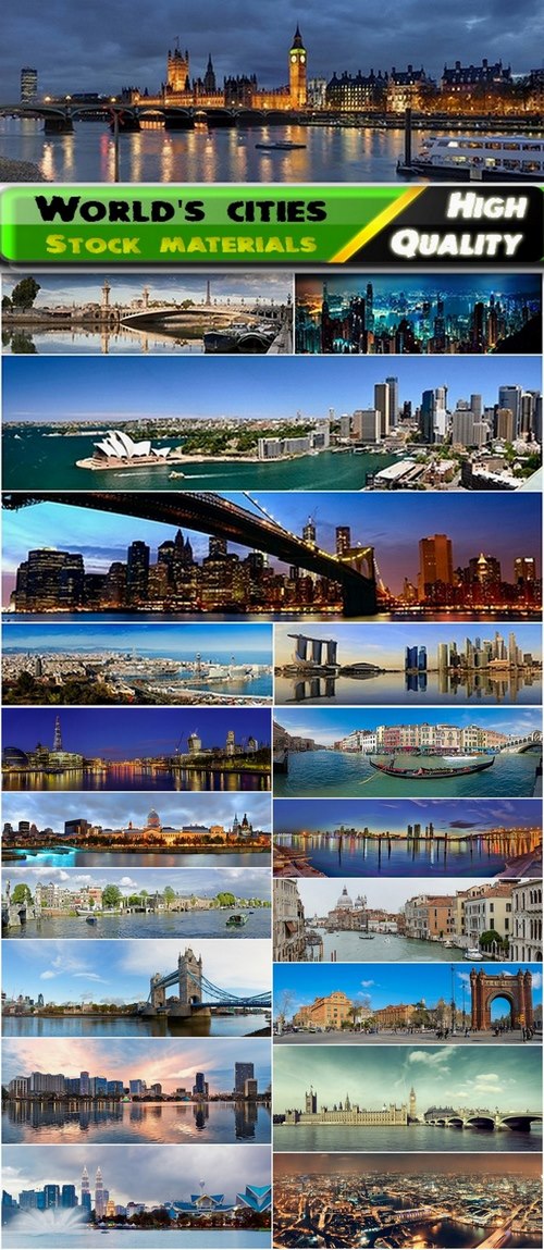 Panoramas of the world's cities Stock images - 25 HQ Jpg