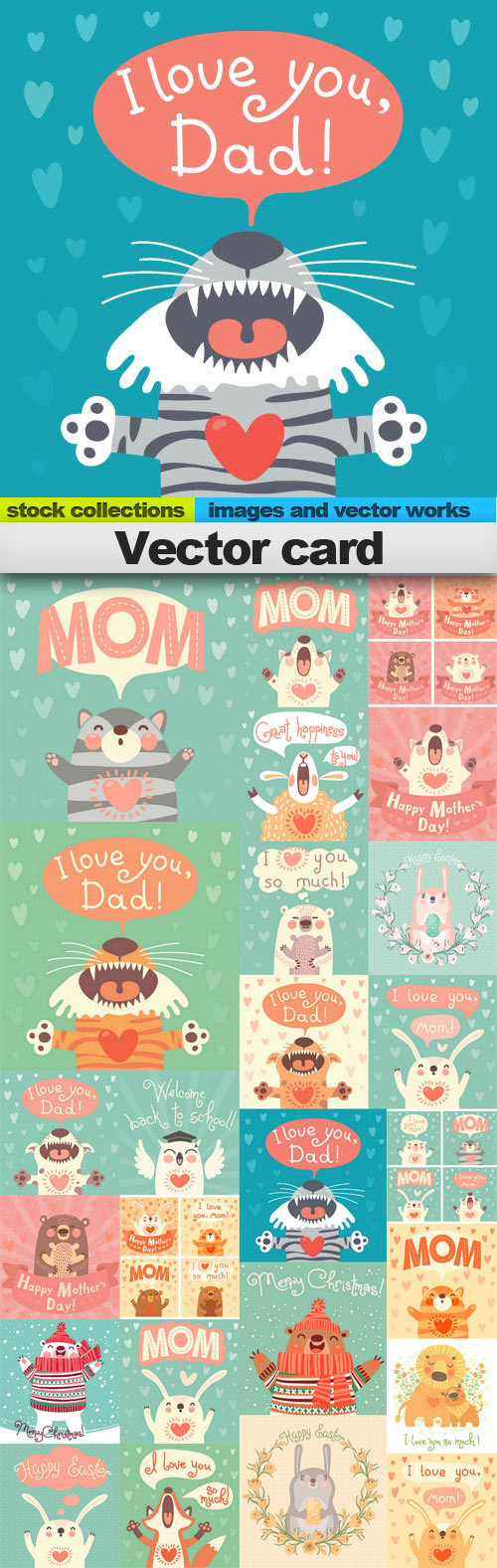 Vector card 25xEPS