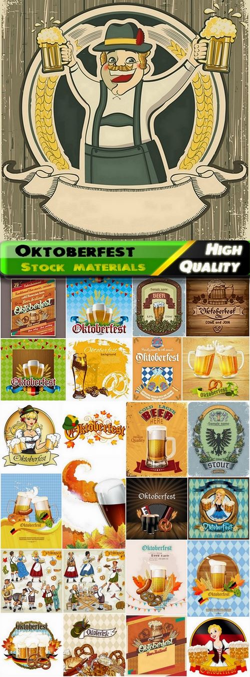 Oktoberfest design elements in vector from stock - 25 Eps