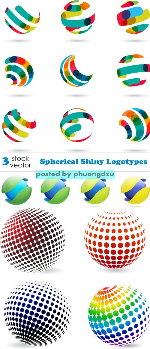 Vectors - Spherical Shiny Logotypes 3