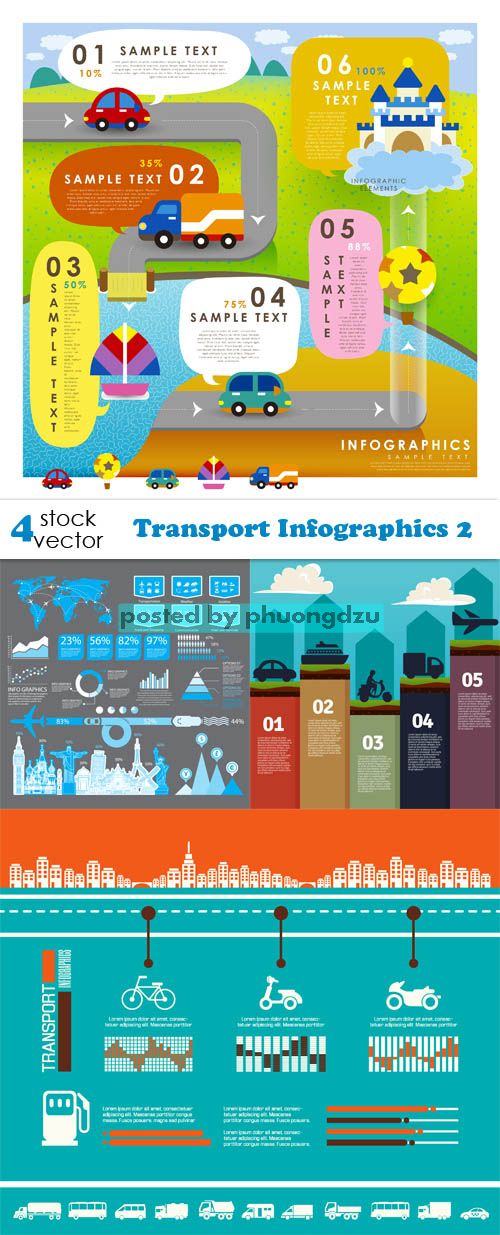 Vectors - Transport Infographics 02