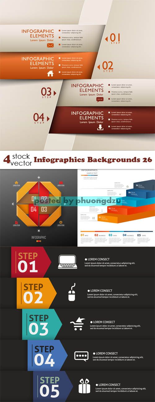 Vectors - Infographics Backgrounds 26