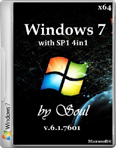 Windows 7 with SP1 4in1 x64 by Soul 6.1.7601 (2014/RUS)