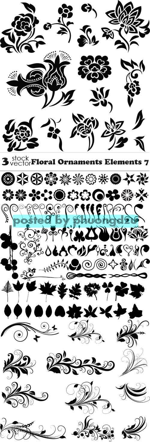 Vectors - Floral Ornaments Elements 07