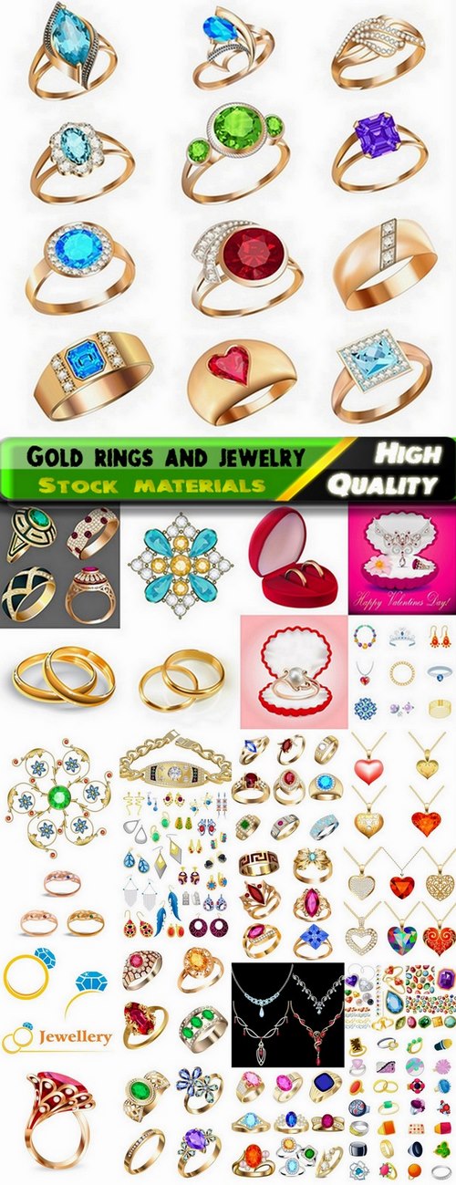Beautiful gold rings and gold jewelry - 25 Eps