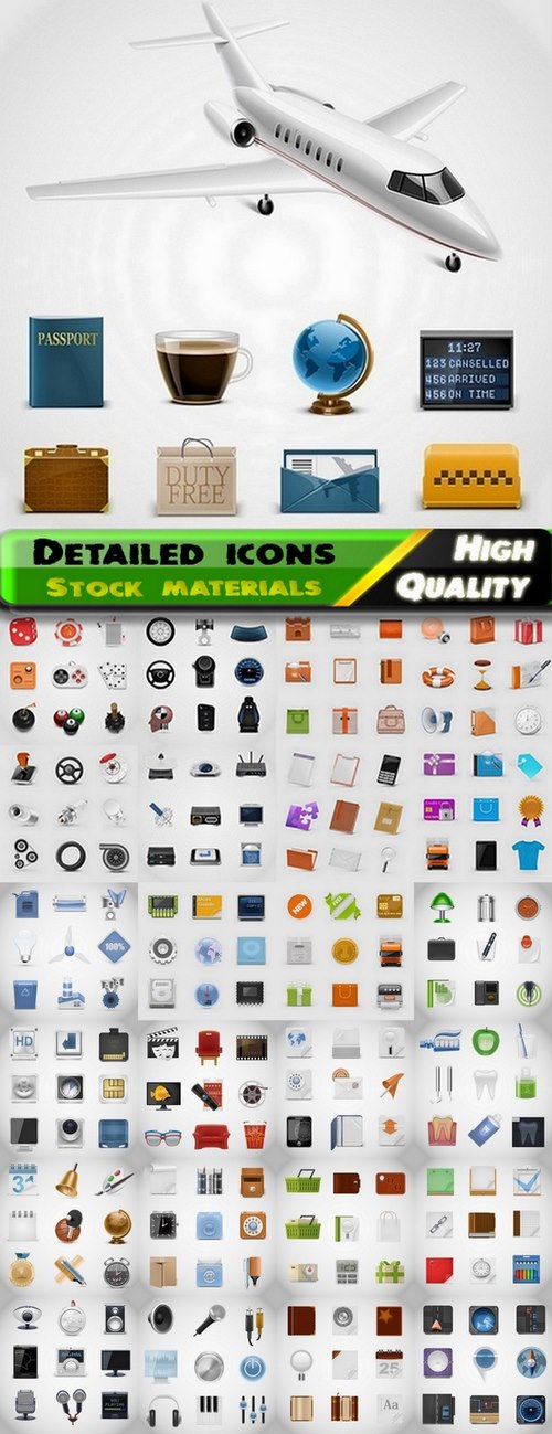 Detailed icons in vector set from stock #14 - 25 Eps
