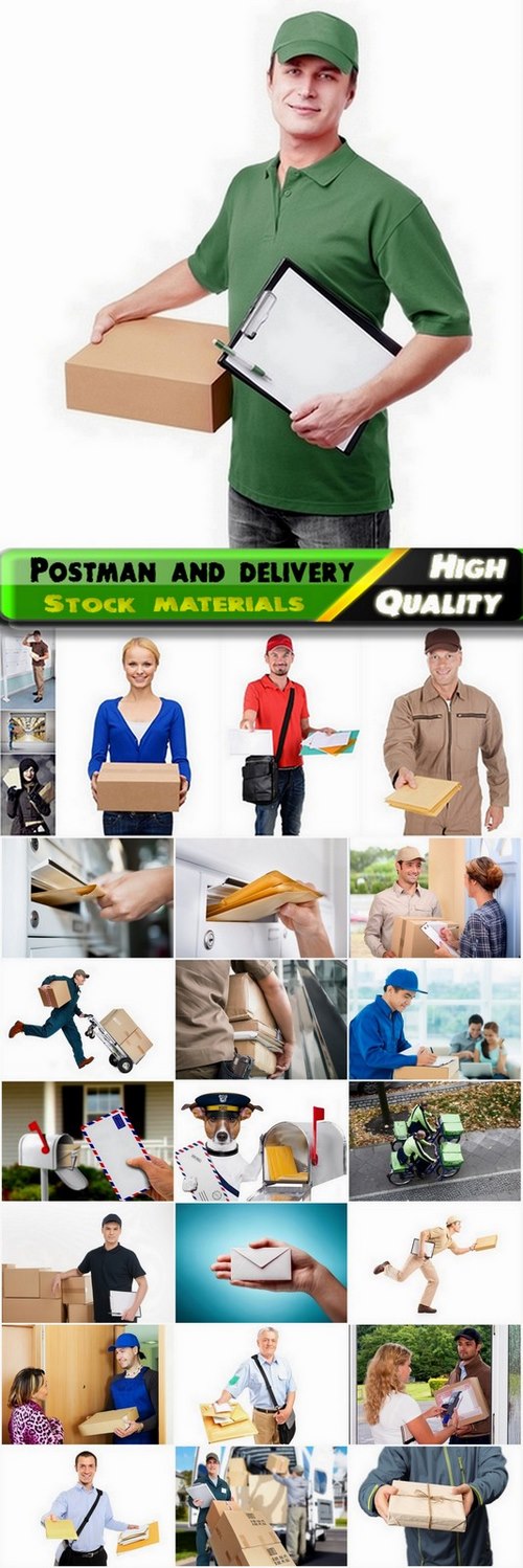 Postman and delivery Stock images - 25 HQ Jpg