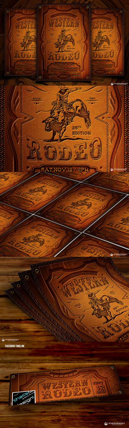 Western Rodeo Flyer Template