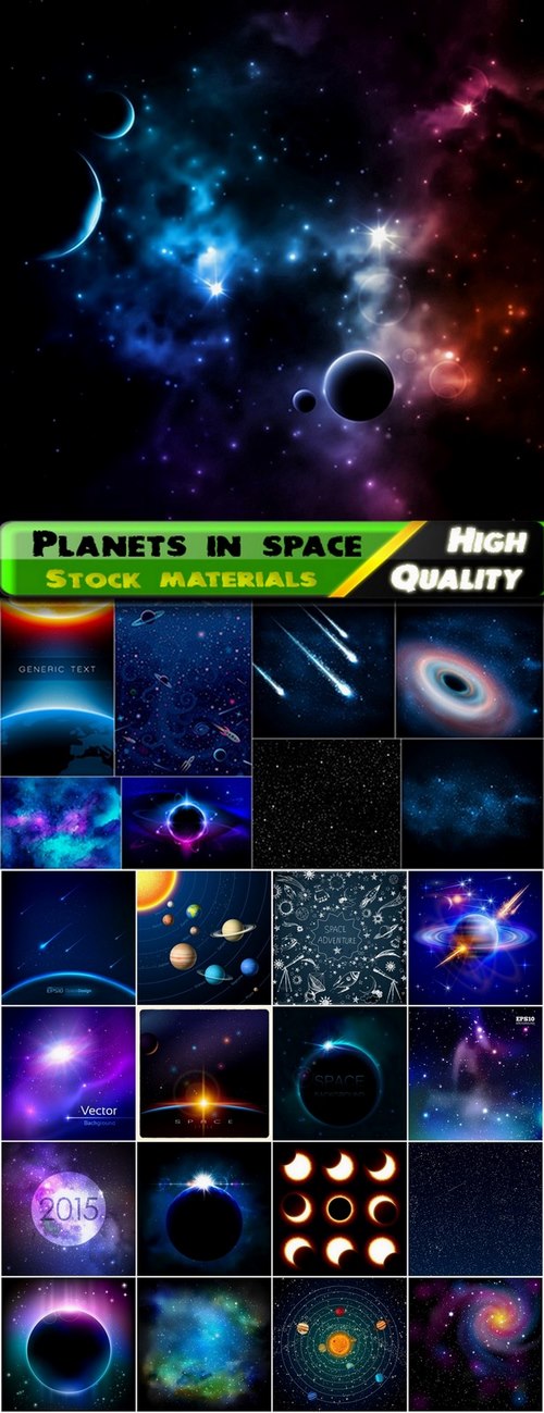 Planets in space and the solar system - 25 Eps