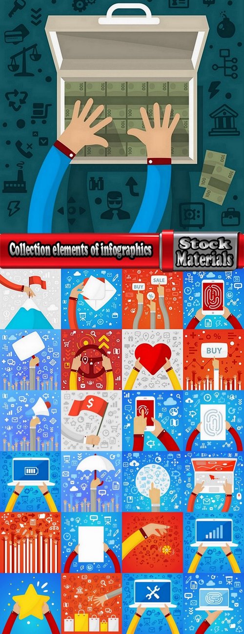 Collection elements of infographics vector image #5-25 Eps