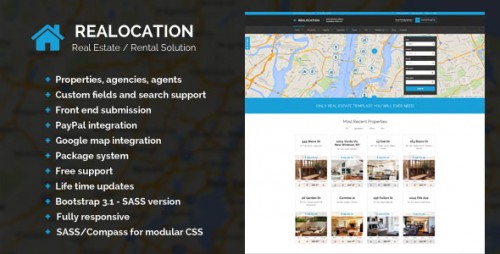 nulled Realocation v1.5.6 - Modern Real Estate WordPress Theme product cover