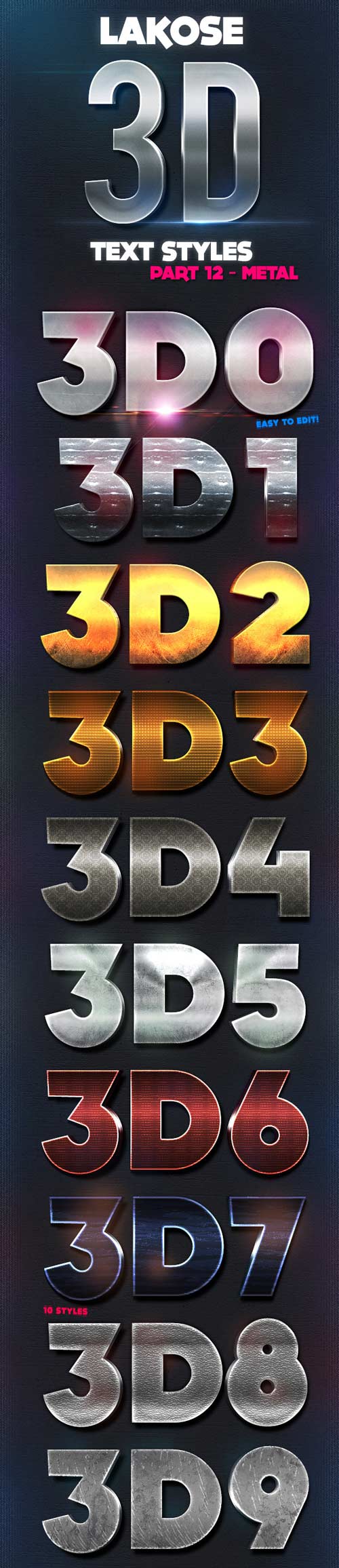  Lakose 3D Text Styles Part 12 9357483