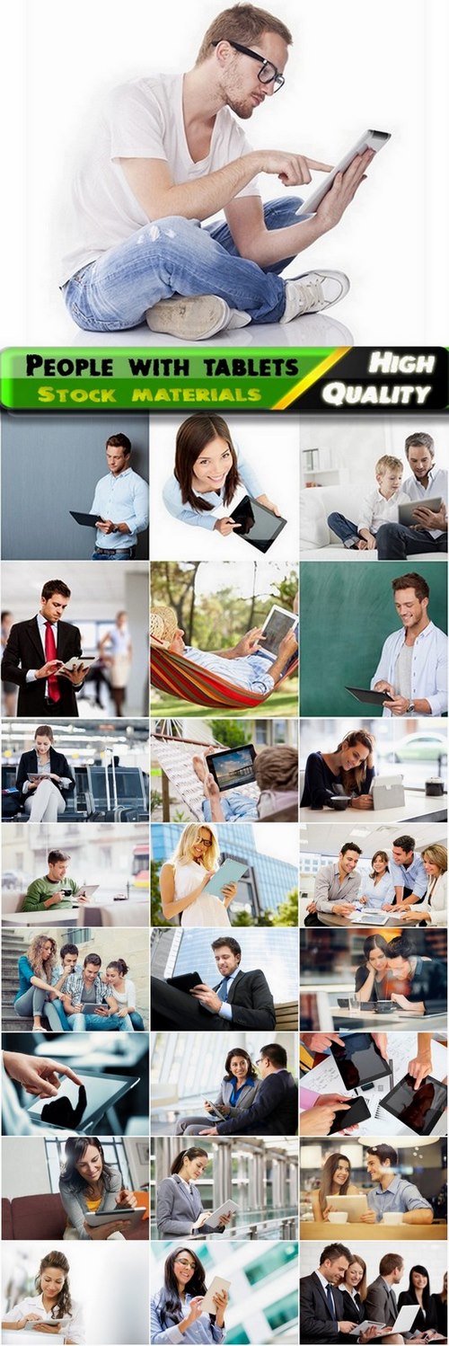 People with tablets Stock images - 25 HQ Jpg