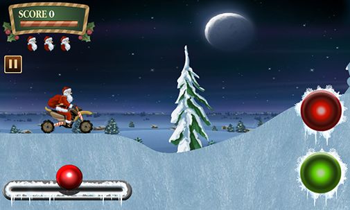 Capturas de tela do jogo Santa rider no telefone Android, tablet.