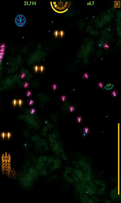 Capturas de tela do jogo Plasma Sky - rad shooter espacial para o telefone Android, tablet.