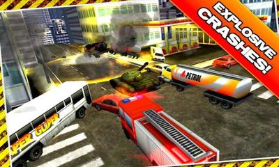 Screenshots of the game Traffic Panic 3D for Android phone, tablet.