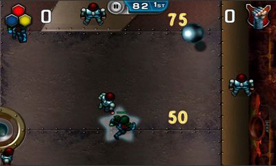 Captures d'écran du jeu Speedball 2 Evolution sur Android, une tablette.