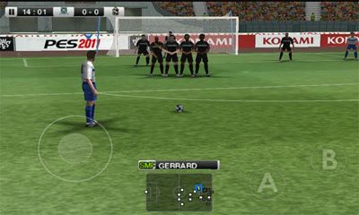 Captures d'écran du jeu PES 2011 Pro Evolution Soccer pour Android, une tablette.