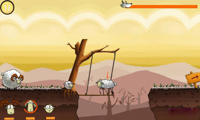 Captures d'écran du jeu Sheeprun sur Android, une tablette.