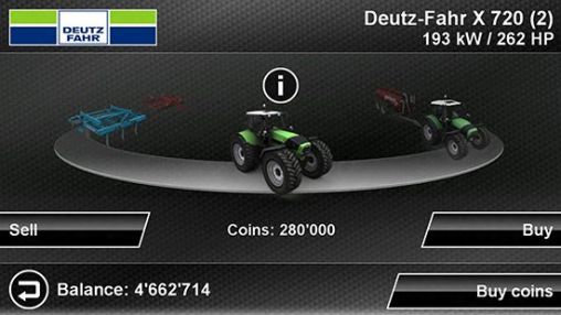 Captures d'écran du jeu Farming simulator 14 Android, une tablette.