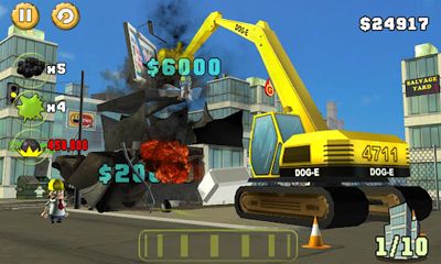 Screenshots of the game Demolition Inc. THD on Android phone, tablet.