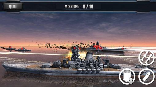 Screenshots of the game Call of warships: World duty. Battleship on Android phone, tablet.