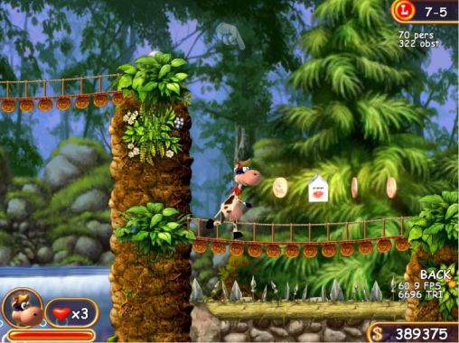 Capturas de tela do jogo Supercow no telefone Android, tablet.