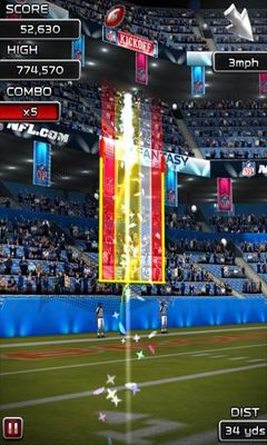 Captures d'écran de la NFL Kicker 13 pour Android, une tablette.