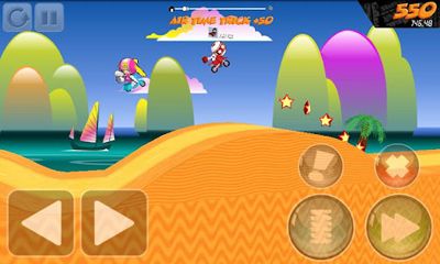 Captures d'écran du jeu Flip Riders sur Android, une tablette.