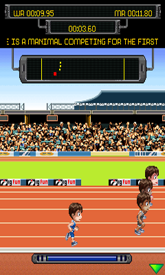 Captures d'écran du jeu Minilympics sur Android, une tablette.