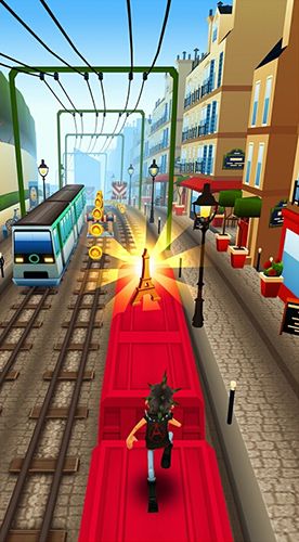 Screenshots of the game Subway surfers: World tour Paris on Android phone, tablet.