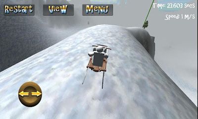 Captures d'écran du jeu de l'Extrême Luging sur Android, une tablette.