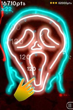Capturas de tela do jogo Neon Mania por telefone Android, tablet.
