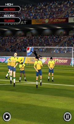 Captures d'écran du jeu Flick Soccer Android, une tablette.